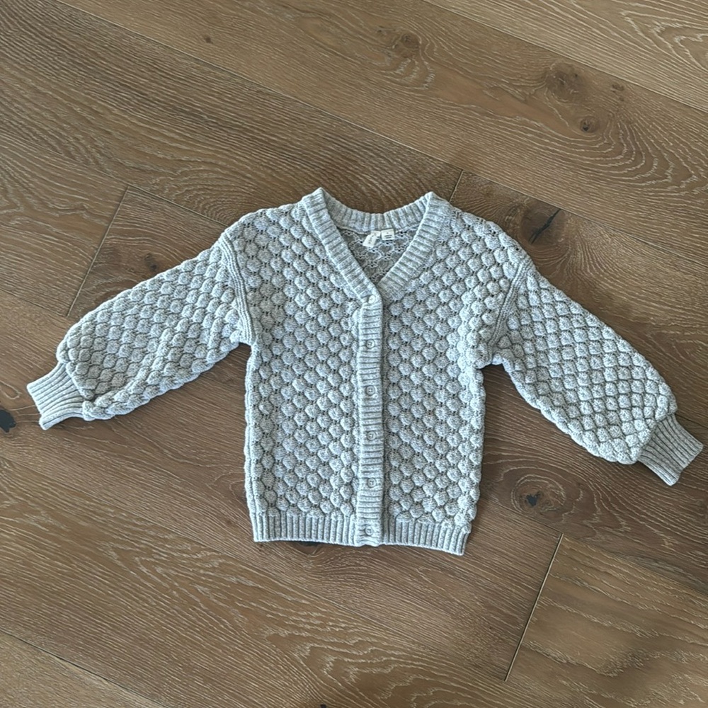Size 4 - Janie and Jack Grey cardigan sweater